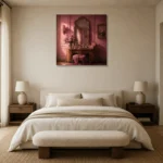 Premium Wall Art Kare Html Edition – NM3-PNK-BD-S-001 showcased in an elegant minimalist interior