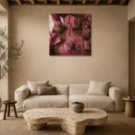 Premium Wall Art Kare Html Edition – NM3-PNK-BD-S-002 presented in a sophisticated home setting