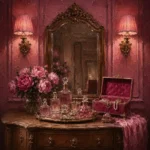 Blush Ritual Perfume Tray Pink Bathroom Wall Art