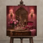 Premium Wall Art Kare Html Edition – NM3-PNK-BD-S-003 displayed on a studio easel