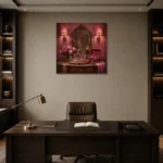 Premium Wall Art Kare Html Edition – NM3-PNK-BD-S-003 displayed in a contemporary gallery-inspired room