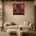 Premium Wall Art Kare Html Edition – NM3-PNK-BD-S-003 presented in a sophisticated home setting