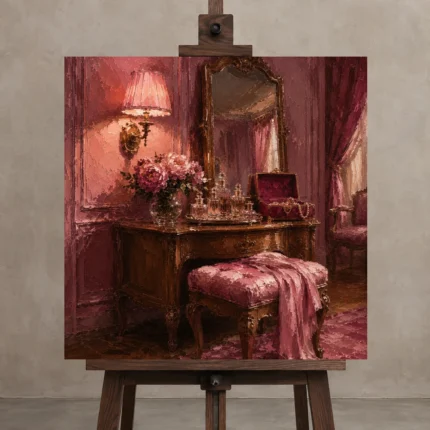 Premium Wall Art Kare Html Edition – NM3-PNK-BD-S-004 displayed on a studio easel