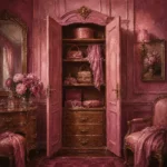 Blush Constellation Wardrobe Door Revealing Carefully Pink Dressing Room Wall Art