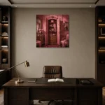 Premium Wall Art Kare Html Edition – NM3-PNK-BD-S-005 displayed in a contemporary gallery-inspired room