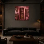 Premium Wall Art Kare Html Edition – NM3-PNK-BD-S-005 shown in a warm modern interior