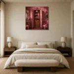 Premium Wall Art Kare Html Edition – NM3-PNK-BD-S-005 showcased in an elegant minimalist interior