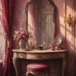 Blush Sentinel Tall Vanity Mirror Pink Bedroom Wall Art
