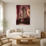 Premium Wall Art Dikey Html Edition – NM3-PNK-BD-V-001 styled in a refined neutral interior