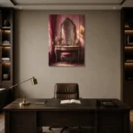 Premium Wall Art Dikey Html Edition – NM3-PNK-BD-V-001 displayed in a contemporary gallery-inspired room