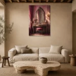 Premium Wall Art Dikey Html Edition – NM3-PNK-BD-V-001 presented in a sophisticated home setting