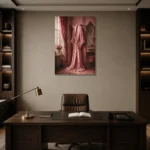 Premium Wall Art Dikey Html Edition – NM3-PNK-BD-V-002 displayed in a contemporary gallery-inspired room