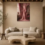 Premium Wall Art Dikey Html Edition – NM3-PNK-BD-V-002 presented in a sophisticated home setting
