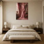 Premium Wall Art Dikey Html Edition – NM3-PNK-BD-V-002 showcased in an elegant minimalist interior