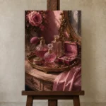 Premium Wall Art Dikey Html Edition – NM3-PNK-BD-V-003 displayed on a studio easel