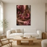 Premium Wall Art Dikey Html Edition – NM3-PNK-BD-V-003 styled in a refined neutral interior
