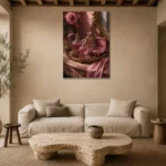 Premium Wall Art Dikey Html Edition – NM3-PNK-BD-V-003 presented in a sophisticated home setting