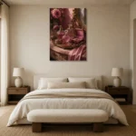 Premium Wall Art Dikey Html Edition – NM3-PNK-BD-V-003 showcased in an elegant minimalist interior