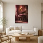Premium Wall Art Dikey Html Edition – NM3-PNK-BD-V-004 styled in a refined neutral interior