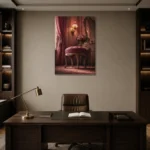 Premium Wall Art Dikey Html Edition – NM3-PNK-BD-V-004 displayed in a contemporary gallery-inspired room