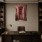 Premium Wall Art Dikey Html Edition – NM3-PNK-BD-V-005 displayed in a contemporary gallery-inspired room