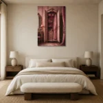 Premium Wall Art Dikey Html Edition – NM3-PNK-BD-V-005 showcased in an elegant minimalist interior