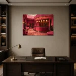 Premium Wall Art Yatay Html Edition – NM3-PNK-FH-H-001 displayed in a contemporary gallery-inspired room