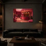 Premium Wall Art Yatay Html Edition – NM3-PNK-FH-H-001 shown in a warm modern interior