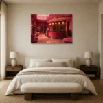 Premium Wall Art Yatay Html Edition – NM3-PNK-FH-H-001 showcased in an elegant minimalist interior