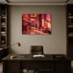 Premium Wall Art Yatay Html Edition – NM3-PNK-FH-H-002 displayed in a contemporary gallery-inspired room