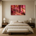 Premium Wall Art Yatay Html Edition – NM3-PNK-FH-H-002 showcased in an elegant minimalist interior