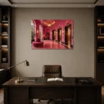 Premium Wall Art Yatay Html Edition – NM3-PNK-FH-H-003 displayed in a contemporary gallery-inspired room