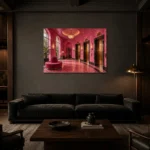 Premium Wall Art Yatay Html Edition – NM3-PNK-FH-H-003 shown in a warm modern interior
