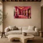 Premium Wall Art Yatay Html Edition – NM3-PNK-FH-H-003 presented in a sophisticated home setting