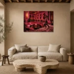 Premium Wall Art Yatay Html Edition – NM3-PNK-FH-H-004 presented in a sophisticated home setting
