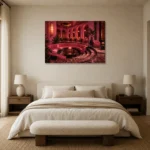 Premium Wall Art Yatay Html Edition – NM3-PNK-FH-H-004 showcased in an elegant minimalist interior