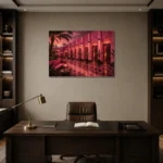 Premium Wall Art Yatay Html Edition – NM3-PNK-FH-H-005 displayed in a contemporary gallery-inspired room