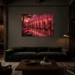 Premium Wall Art Yatay Html Edition – NM3-PNK-FH-H-005 shown in a warm modern interior