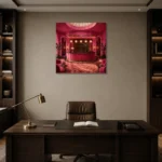 Premium Wall Art Kare Html Edition – NM3-PNK-FH-S-001 displayed in a contemporary gallery-inspired room