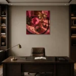 Premium Wall Art Kare Html Edition – NM3-PNK-FH-S-002 displayed in a contemporary gallery-inspired room