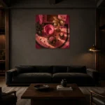 Premium Wall Art Kare Html Edition – NM3-PNK-FH-S-002 shown in a warm modern interior