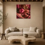 Premium Wall Art Kare Html Edition – NM3-PNK-FH-S-002 presented in a sophisticated home setting