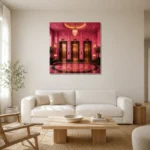 Premium Wall Art Kare Html Edition – NM3-PNK-FH-S-003 styled in a refined neutral interior