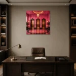 Premium Wall Art Kare Html Edition – NM3-PNK-FH-S-003 displayed in a contemporary gallery-inspired room