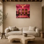 Premium Wall Art Kare Html Edition – NM3-PNK-FH-S-003 presented in a sophisticated home setting