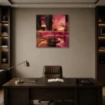 Premium Wall Art Kare Html Edition – NM3-PNK-FH-S-004 displayed in a contemporary gallery-inspired room