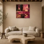 Premium Wall Art Kare Html Edition – NM3-PNK-FH-S-004 presented in a sophisticated home setting