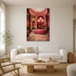 Premium Wall Art Dikey Html Edition – NM3-PNK-FH-V-001 styled in a refined neutral interior