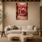 Premium Wall Art Dikey Html Edition – NM3-PNK-FH-V-001 presented in a sophisticated home setting