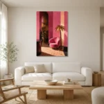 Premium Wall Art Dikey Html Edition – NM3-PNK-FH-V-002 styled in a refined neutral interior